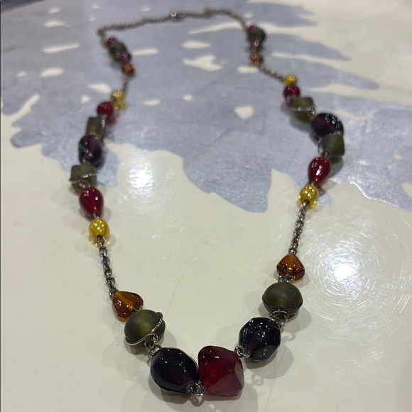 Jewelry - Elegant Multicolor Variety Lucite And Glass Like Beaded Necklace